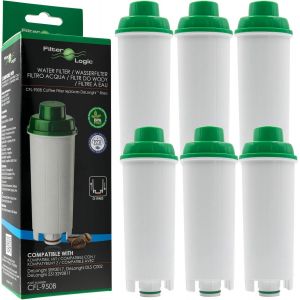 Cfl-950B | 6X Filtre &Agrave; Eau Compatible Avec Delonghi Dls C002, Dlsc002 Cartouche Filtrante Pour Machines &Agrave; Caf&eacute; Magnifica, Rivelia, Eletta - Neuf