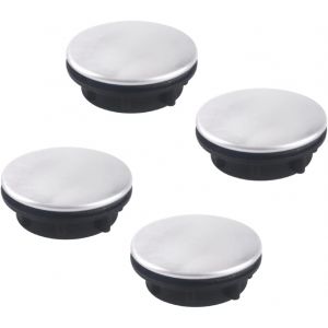 JGD-Cache Trou Lavabo 4 Pi&egrave;ces Couvercles de Robinet Accessoires pour Evier de Cuisine Couvercle Trou Robinet Couvercles pour Robinet de Cuisine en Acier Inoxydable - Neuf