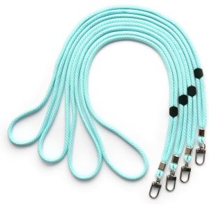 Mdy-® Lot De 4 Lanières Longues Réglables Avec Mousqueton - Blanc/Bleu - Neuf