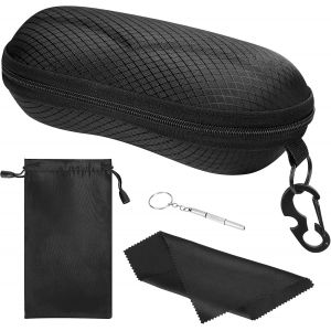 Tianyi-Étui À Lunettes Semi-Rigide, Boîte À Lunettes De Soleil Avec Crochet En Métal, Étui De Protection Pour Lunettes - Neuf