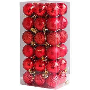 Ornements De Ballon De No&euml;l De 40 Mm Pour Les D&eacute;corations De No&euml;l,36 Pi&egrave;ces Boules Suspendues D'arbre De No&euml;l - Neuf