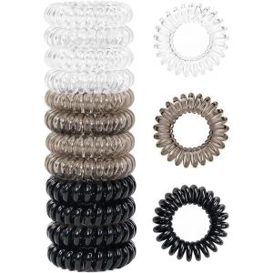 12 Pi&egrave;ces Elastique Cheveux Spirale, Chouchou Cheveux, Petit Elastique Cheveux, Pour Cheveux &Eacute;pais, Sans Dommages, Cheveux Pour Filles Et Femmes - Neuf