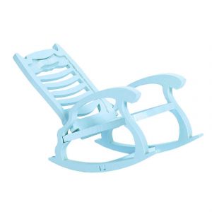 1/12 Plage Rocking Chair Miniature Meubles Simulation Salon Meubles Accessoires Bleu - Neuf