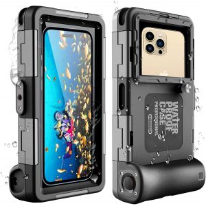Checarzhn--No1-Shellbox Pochette Étanche Smartphone Ipx8 Pochette Téléphone Étanche,Housse Étanche Smartphone Compatible Pour Iphone 16 16 Pro 15 14 13 16 Pro Samsung S23 S22 Xiaomi 13 12 Note 12 11 - Neuf