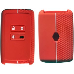 lbgwp60-Otayee Étui À Clés De Voiture En Silicone Couverture Convient Pour Renault Captur Me Talisman Espace Clio Zoe Koleos Scenic 4 Arkana Dacia Sandero (Rouge) - Neuf