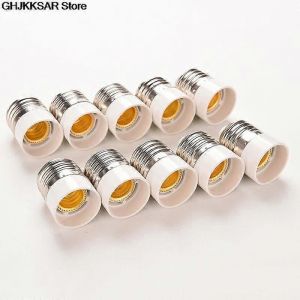 5pcs Adaptateur De Type De Base D'ampoule Matériau Ignifuge E27 À E14 Convertisseur De Support De Lampe Conversion De Douille - Neuf