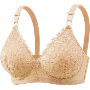 Womens No Underwire Bras Plus Size Comfort Soft Bras Supportive Bralettes Cute Breathable Wireless Bra Robe Bustier Paillette - Neuf