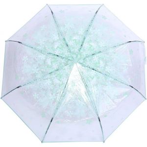 Parapluie Transparent Avec Fleurs, Petits Parapluies Pour Enfants Parapluie De Pluie Pour Petites Filles Dames Avec Motif Fleurs Parapluie De Voyage Transparent Coupe-Vent (Rose) - Neuf