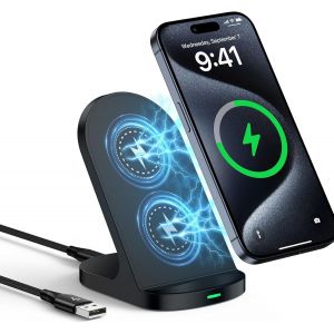 15w Wireless Charger Induction Charger For Samsung Galaxy S24 Ultra/S23/S22/S21/Note 21/20/10, Google Pixel 8/7/6/5, Iphone 15/14/13/12 - Neuf