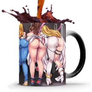 Eryi-Mug Magique Personnalisé, Tasses À Café En Céramique Sensibles À La Chaleur Tasse Magique Cadeau De Nouveauté Parfait/Cadeaux De Père 350 Ml (12 Oz) - Neuf