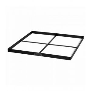 Base carr&eacute;e pour bras&eacute;ro, 60x60cm, acier brut, CookKing, 111035 - Neuf