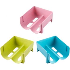 3-Pi&egrave;ce R&eacute;frig&eacute;rateur Entreposage De Bouteilles De Bi&egrave;re Rack R&eacute;frig&eacute;rateur En Plastique Empilables Casier &Agrave; Vin Empilable R&eacute;frig&eacute;rateur, Casier &Agrave; Vin Empilable Porte Bouteille (3 Couleurs) - Neuf
