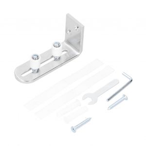 HJLIAN Guide de plancher inferieur de porte de grange avec kit de guidage a rouleaux pour porte coulissante a roulement et ferrures - Neuf