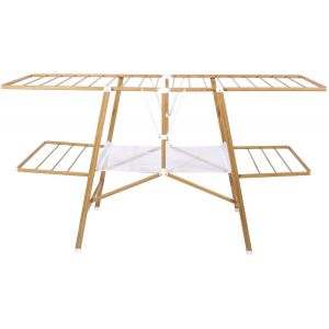 KGABERY-Séchoir À Linge Pliable Étendoir Multifonction 20M Nairobi Couleur Bois - Neuf