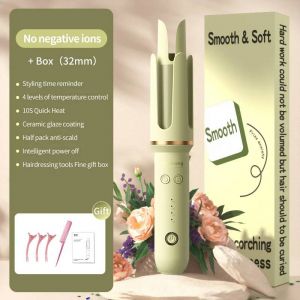 Fer À Friser Automatique Rotatif À Chauffage Rapide,Bigoudi En Céramique Anionique,Gros Rouleau,Outils De Coiffage À La Mode,32 Mm.No Anion With Box. - Neuf