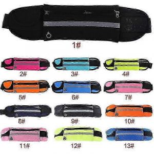 Nouveau sac banane unisexe pour la course &agrave; pied en ext&eacute;rieur, &eacute;tanche, avec porte-t&eacute;l&eacute;phone portable, id&eacute;al pour la salle de sport et le fitness. - Neuf