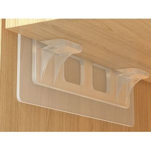 Lot de 20 supports adh&eacute;sifs pour &eacute;tag&egrave;res, placards et penderies - Neuf