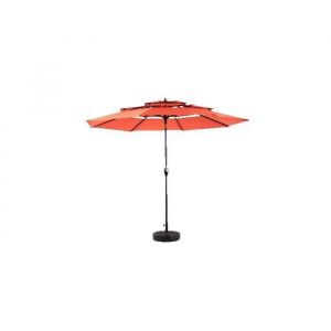 Parasol Ext&eacute;rieur Rectangulaire Double Face De 4,5 M Avec Manivelle (Orange) (Sans Pied) - Neuf