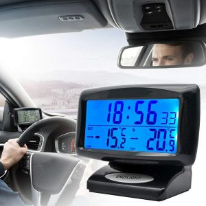 SUBZONAL-Thermom&egrave;tre d'horloge de voiture , horloge num&eacute;rique 2 en 1 et Themp avec &eacute;cran LED pour voiture int&eacute;rieur ext&eacute;rieur maison - Neuf