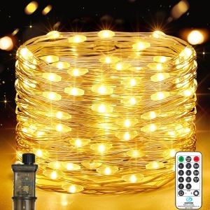 Kalanka-Guirlande Lumineuse 18m, 150 Led Guirlande Lumineuse Int&eacute;rieur Avec Prise, Imperm&eacute;able 8 Modes Guirlande Led Pour No&euml;l, Int&eacute;rieure Ext&eacute;rieure, Anniversaire, Jardin - Neuf