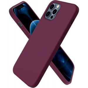 Maa-Coque Pour Iphone 12 Case 6,1"" Et Iphone 12 Pro Case,Fine En Caoutchouc Liquid Silicone Cover Protection Bumper Anti-Choc Housse Étui 6,1 Pouces Vin Rouge - Neuf