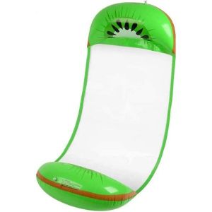 Hamac gonflable Kiwi Rainbow - Chaise longue flottante idéale pour piscine, plage et lac - Design en PVC confortable et portable - Neuf