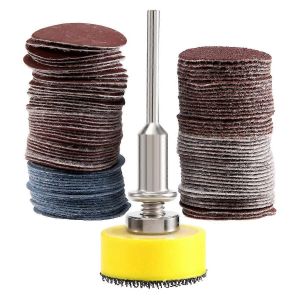 100pcs 25mm 1 Pouce Disque De Ponçage Disque De Ponçage Papier De Grain 100-3000 Avec Plaque De Tampon De Polissage Abrasif De 1 Pouce - Neuf