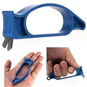 10cm Bleu Spirale Foret Portable Tarière À Glace Aiguiseur Abs Diamant Extérieur Engins Pour La Pêche - Neuf