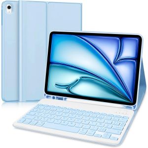 &eacute;tui clavier iPad Air 11 2024 M2, Coque Clavier iPad Air 2024 11inch (M2) , AZERTY Fran&ccedil;ais Clavier pour iPad Air 11"" (Mod&egrave;le: A2902/ A2903/ A2904) & iPad Air 5th 2022/ 4th 2020 (iPencil Non Inclus) - Neuf