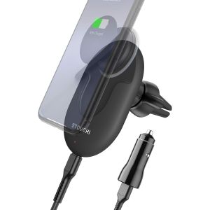 JGD-2-1 Pop Chargeur sans Fil Voiture,Qi 10W Chargeur sans Fil Voiture Rapide pour Phone 12/Phone 11/11 Pro/XR/XS/X/8 Max,Samsung S21/S20/Note 20/Note 10 - Neuf