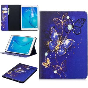 Tablet ?tui pour Samsung Galaxy Tab A/SM-T550 / T555 (9,7 Pouces) PU Cuir Couverture Magn&iquest;&iquest;tique Housse Papillon Bleu R&iquest;&ordm;veur Motif Stent Fonction Flip Cuir pour Galaxy Tab A 9,7 - Neuf