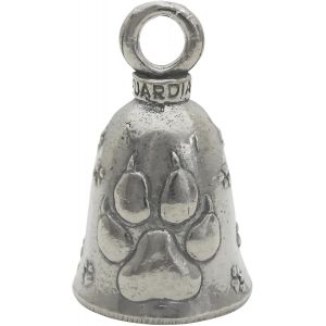 SUBZONAL-Dog Paw Good Luck Bells w/Keyring & Black Velvet Gift Bag | Motorcycle Bell | Hiking Bear Warning | Lead-Free Pewter | Made in USA - Neuf