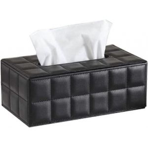 Bo&icirc;te de mouchoirs,bo&icirc;te de papier toilette,bo&icirc;te &agrave; essuie-tout,support de rangement pour la maison,noir - Neuf
