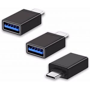 KALANKA-Lot de 3 adaptateurs USB C vers USB 3.0 femelle compatible avec MacBook Pro après 2016, MacBook Air après 2018, Dell XPS et autres appareils de type C ou Thunderbolt 3, noir - Neuf