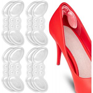 Kalanka-Coussinet Talon Chaussure En Gel - 4 Paires - Semelle Chaussure Trop Grande - Protection Talon Silicone - Semelle Talon - Prot&egrave;ge Talon - Anti Ampoule - Patch R&eacute;paration Chaussure - Adhesive - Neuf