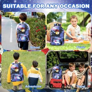 Ro-Blx Sac À Dos Pour Enfants, Sac À Dos De Maternelle Pour Garçons, Sac À Dos D'école Robx, Sac À Dos D'écolier Pour Garçons, Grande Capacité, Sac À Dos De Voyage, Sac À Dos Anime Cartable - Neuf