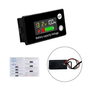 MEVRONISSHOP-Testeur de batterie DC8-100 V multifonction Moniteur de capacit&eacute; de batterie 12 V 24 V 36 V 48 V 60 V 72 V 84 V LCD niveau de tension avec capteur de temp&eacute;rature alarme - Neuf