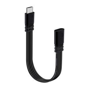 KALANKA-Câble d'Extension USB C Type C Plat Cable USB C Mâle vers Femelle 2.0 pour Charge Rapide et un Transfert de Données (Tête Droite, 0.3 m) - Neuf