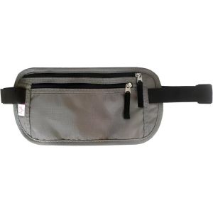 nzqaf-Pochette Ceinture de Voyage Sécurisée u2013 Antivol Caché Avec Protection RFID u2013 Sac Banane Plat Sous Les Vêtements u2013 Poche Poitrine u2013 Réglable Pour Homme et Femme (Gris) - Neuf