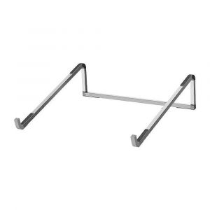 Support pour ordinateur portable, support de bureau pliable en aluminium, rehausseur pour ordinateur portable, support de rangement/transport (argenté) - Neuf