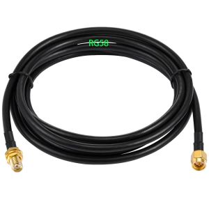 Adaptateur SMA m&acirc;le-SMA Femelle,RG58 C&acirc;ble Coaxial SMA 3 M&egrave;tres,Rallonge Antenne WLAN,C&acirc;ble d'Extension pour Antenne SMA Male/Femelle (50 Ohm) - Neuf