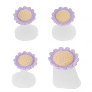 Lot De 8 Separateurs D'orteils En Silicone, Ortheses Pour Pieds, Outil De Pedicure Tournesol, Violet - Neuf