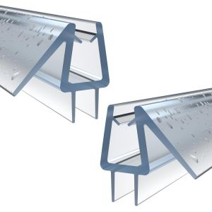 Lot de 2 joints de douche universels en PVC transparent,double lèvre de rechange,épaisseur du verre 5 à 6 mm,pour portes battantes et pliantes,100 cm - Neuf