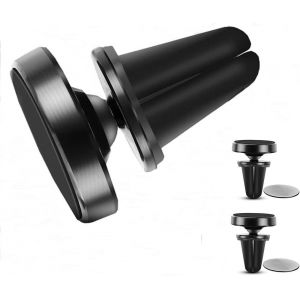 MEVRONISSHOP-2 Paires) Support De T&eacute;l&eacute;phone De Voiture Magn&eacute;tique Avec &Eacute;vent &Agrave; 360&deg;, Convient Pour Apple, Samsung, Huawei et Autres Smartphones - Neuf