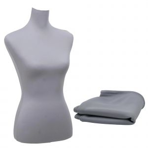 Toile de rechange pour mannequin de couture HWC-Q24, housse en tissu pour mannequin de couture, tissu/textilegris - Neuf