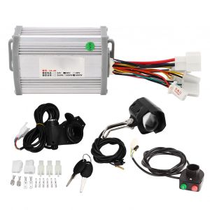 Kit De Conversion De Moteur A Balais 36 V 800 W, Controleur De Vitesse, Accelerateur Au Pouce, Guidon De Velo Electrique - Neuf