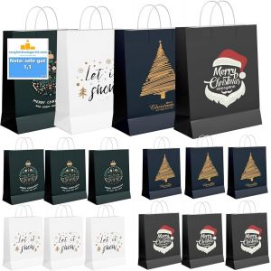 12x Sacs de Noël XXL Sacs de Noël Sacs cadeaux pour cadeaux (12x Sacs cadeaux mix ""Classic"") - Neuf