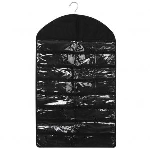 Hjlian Etagere A Bijoux Suspendue A 64 Compartiments, Rangement Double Face, Sac De Presentation Pour Boucles D'oreilles - Neuf