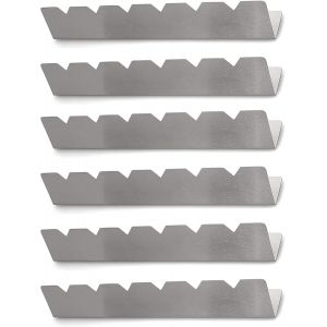 Lot de 6 supports &agrave; brochettes en acier inoxydable avec 6 encoches - Compatible avec le bois, le bambou, le m&eacute;tal rond - Brochettes plates pour barbecue, accessoires de barbecue Tuyau en Y en - Neuf