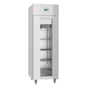 Armoire vitr&eacute;e r&eacute;frig&eacute;r&eacute;e n&eacute;gative 700 L, 1 porte, inox, classe D - Neuf